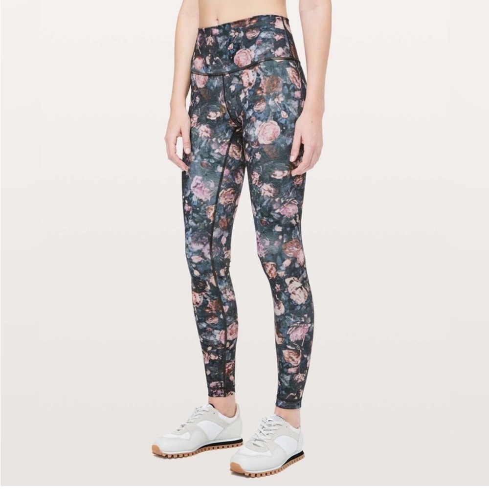 Lululemon Frosted Rose Floral Speed Up Tight Leggings
